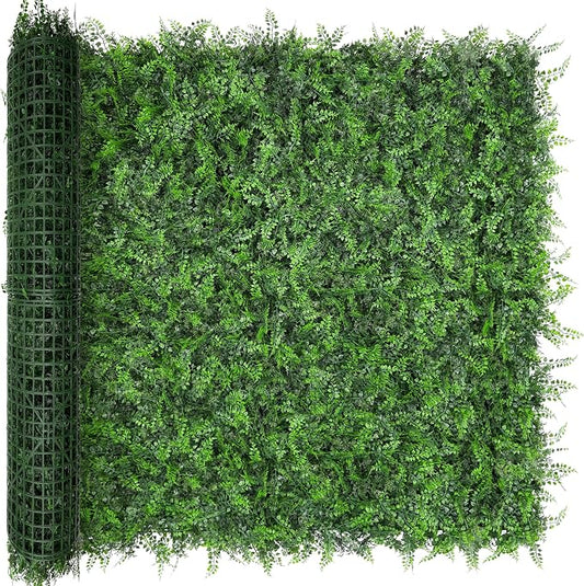 Artificial Green Wall Panels: 48"x120" Boxwood Hedge Green Wall Decor Backdrop by BHXCL