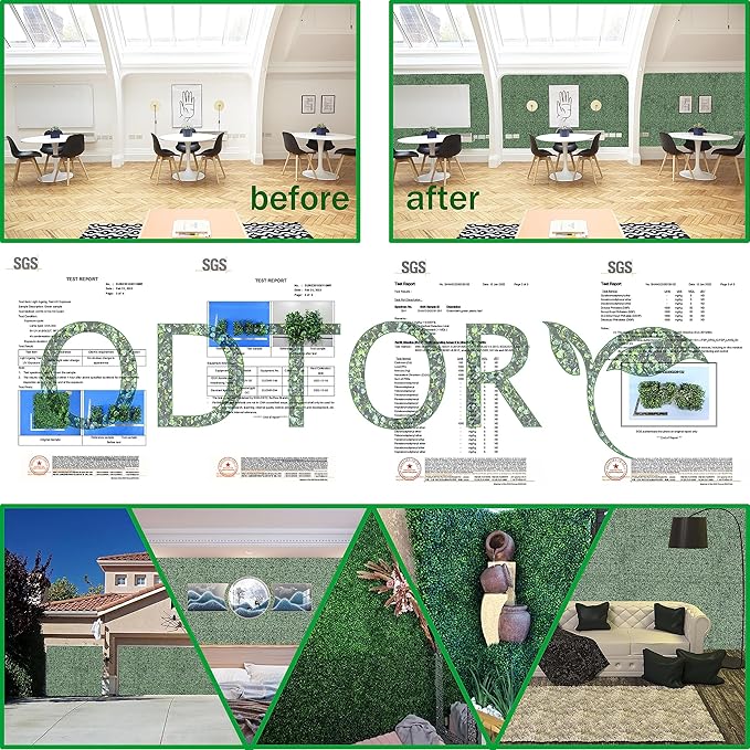 ODTORY Artificial Grass Wall Panel Backdrop, 10 X 10 in 16P UV-Anti Greenery - Image 6