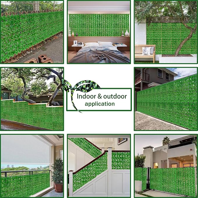 ODTORY Artificial Ivy Privacy Fence Wall Screen, 40X120 in UV-Anti Faux - Image 5