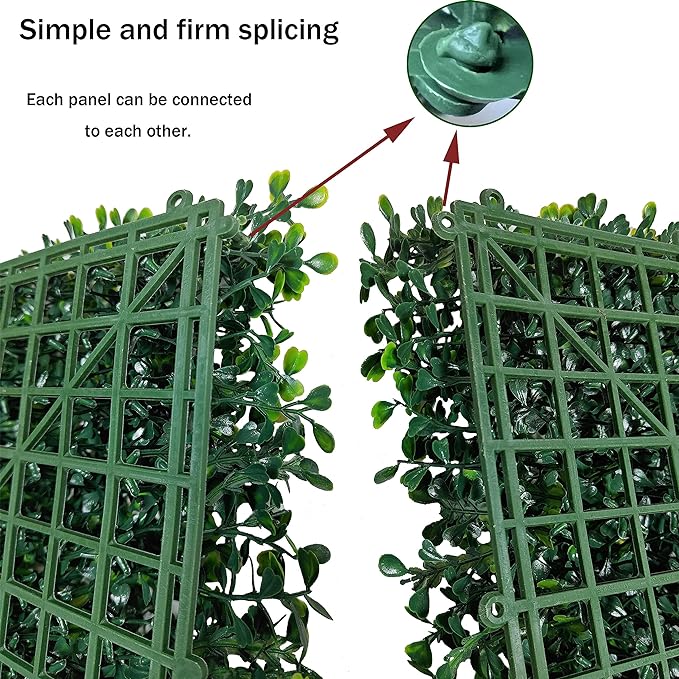 ODTORY Artificial Ivy Privacy Fence Wall Screen: 5FT X10FT UV-Anti Faux Boxwood - Image 4