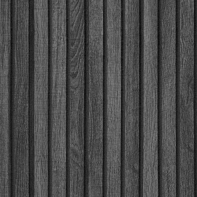 VEELIKE Charcoal Black Wood Slat Wallpaper Peel and Stick Modern Wood Panel by VEELIKE