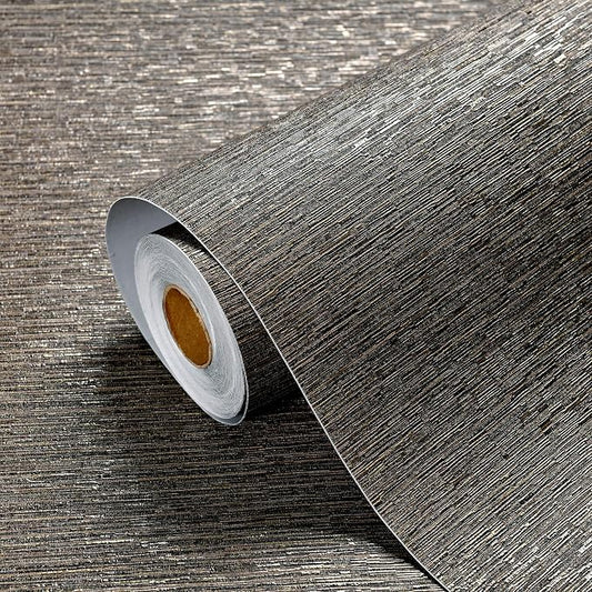 Haimin Grasscloth Wallpaper Peel and Stick 20.9in X 393in Fabric Contact Paper by HaiminHomeDecorWallpaper