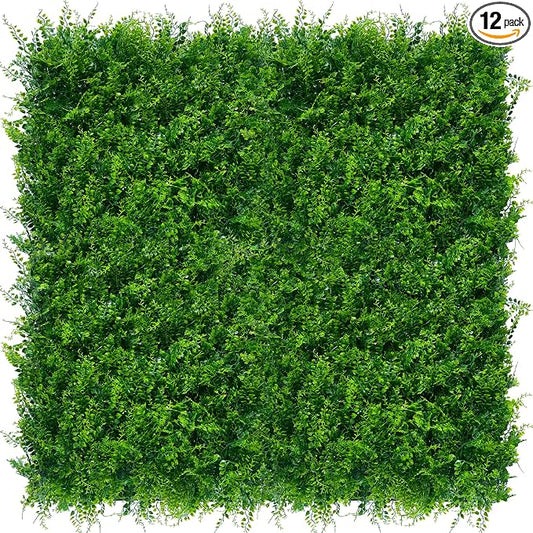 ODTORY Artificial Plants Hedge Wall Panels：20x20 Inch 12P UV-Anti Greenery by ODTORYHOME