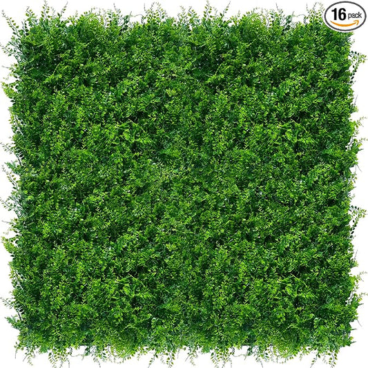 ODTORY Artificial Plants Hedge Wall Panels：20x20 Inch 16P UV-Anti Greenery by ODTORYHOME