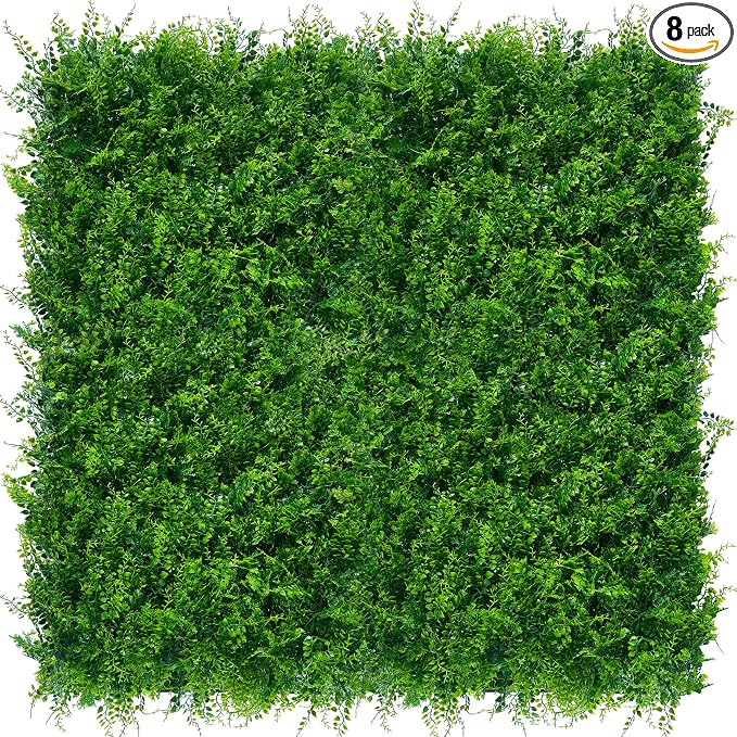 ODTORY Artificial Plants Hedge Wall Panels：20x20 Inch 8P UV-Anti Greenery by ODTORYHOME