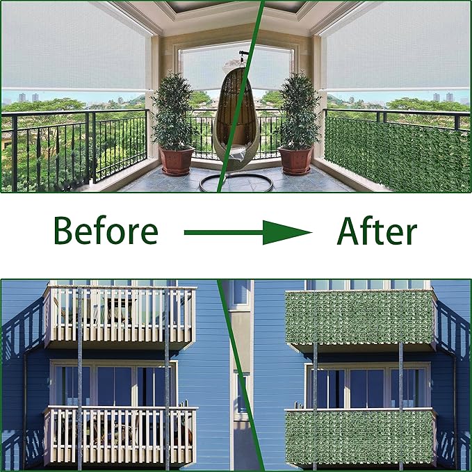 ODTORY Artificial Fence Privacy Screen: 4FT x 50FT UV-Anti Faux Greenery - Image 4