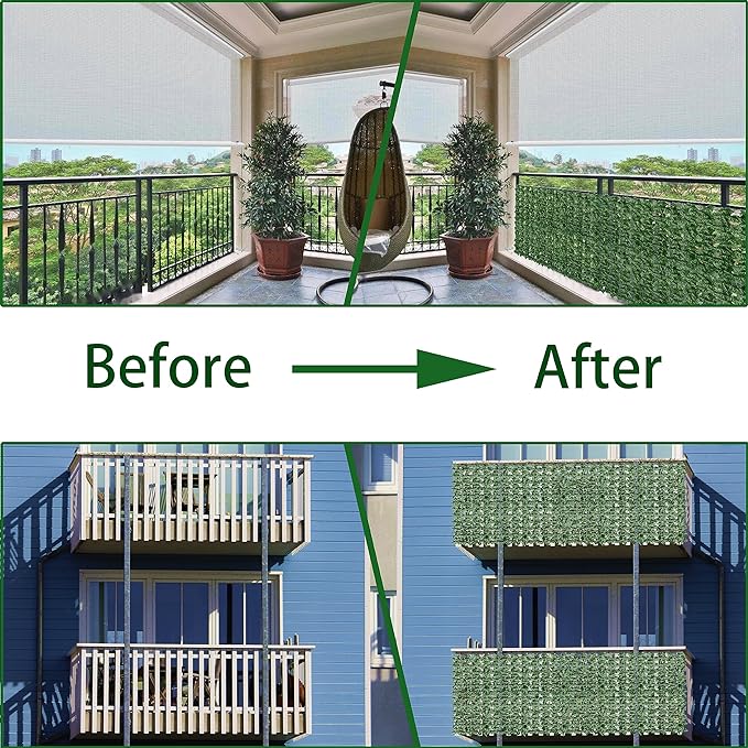 ODTORY Artificial Ivy Privacy Fence Wall Screen: 40X100 in UV-Anti Faux - Image 4