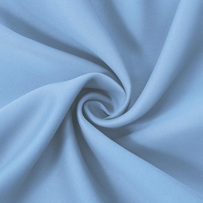 LEMOMO Sky Blue Blackout Curtains/38 x 54 Inch/Set of 2 Panels Thermal - Image 5
