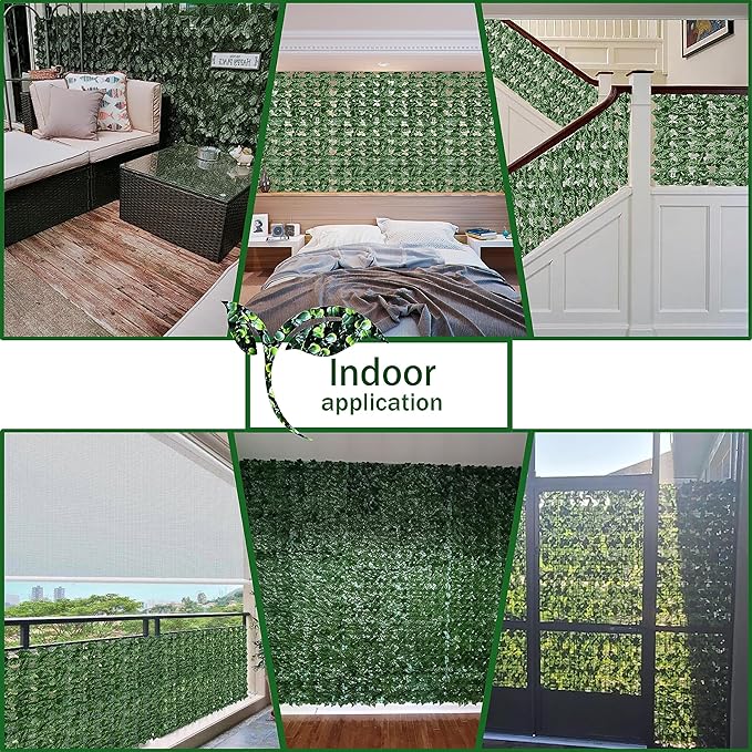 ODTORY Artificial Ivy Privacy Fence Wall Screen, 60X120 in UV-Anti Faux - Image 6