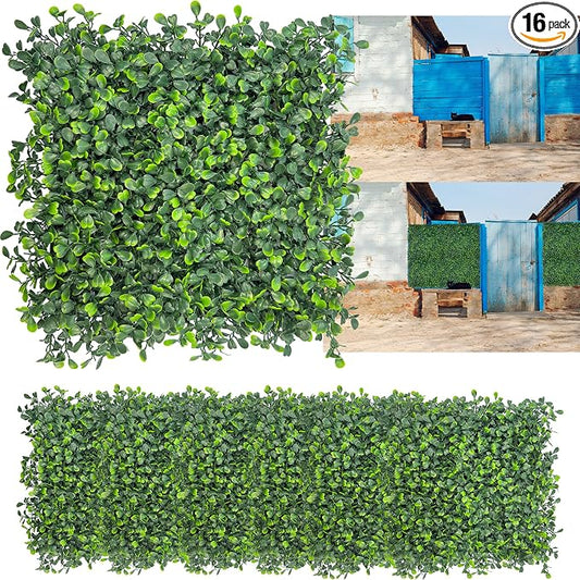 Artificial Grass Wall Backdrop, Garden and Indoor Outdoor Fake Plant Decor by DOPGIB
